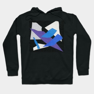 Abstract white blue grey Hoodie